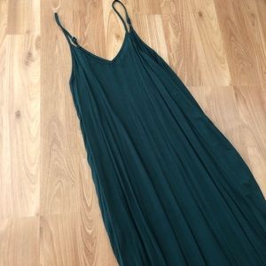Spaghetti Strap Maxi Dress with Pockets
